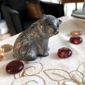 Vint. Wolf Original Bear Figurine Soapstone Carve